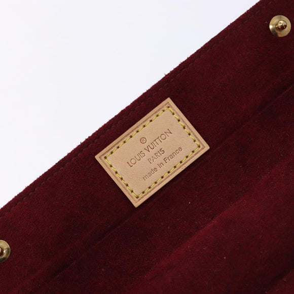 LOUIS VUITTON Accessory Case Watch case White LV Auth CB063