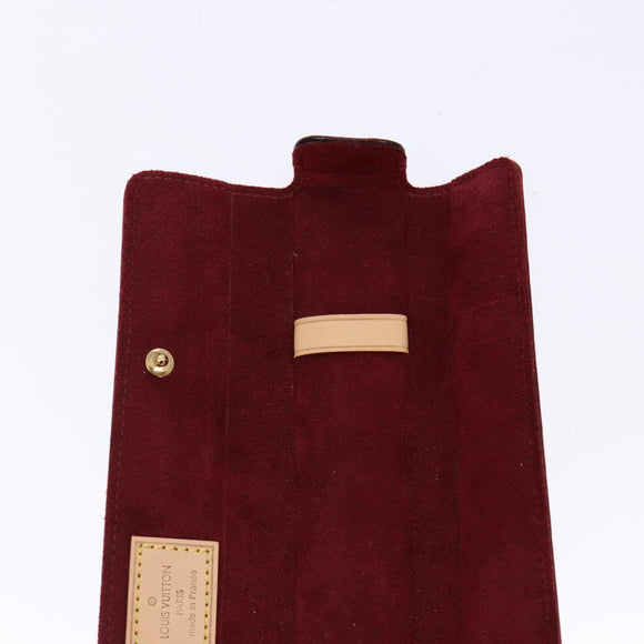 LOUIS VUITTON Accessory Case Watch case White LV Auth CB063