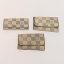 LOUIS VUITTON Damier Azur Ebene Graphite Key Case 9Set LV Auth CB078-14