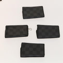 LOUIS VUITTON Damier Azur Ebene Graphite Key Case 9Set LV Auth CB078-3