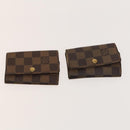 LOUIS VUITTON Damier Azur Ebene Graphite Key Case 9Set LV Auth CB078-9