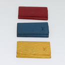 LOUIS VUITTON Epi Key Case 10set Yellow Red blue LV Auth CB080-4