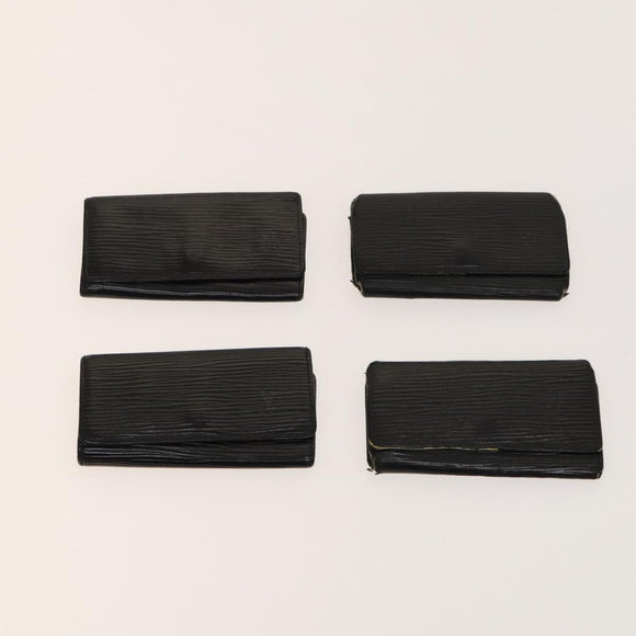 LOUIS VUITTON Epi Key Case 10set Black LV Auth CB081