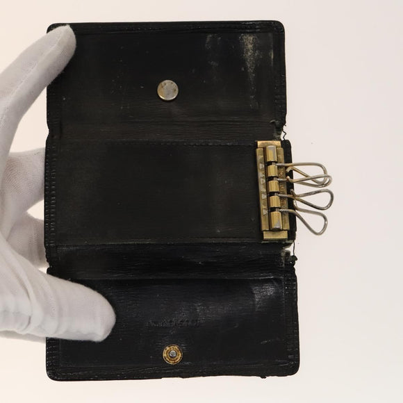 LOUIS VUITTON Epi Key Case 10set Black LV Auth CB081