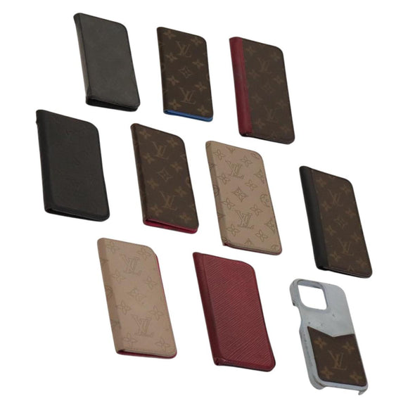 LOUIS VUITTON Monogram Cell Phone Case 10set LV Auth CB106