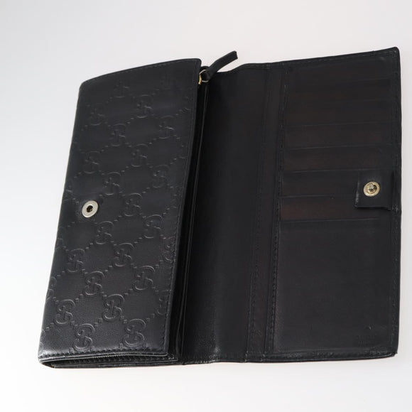 GUCCI GG Canvas Micro GG Guccissima Wallet Leather PVC 10set Black Auth CB109