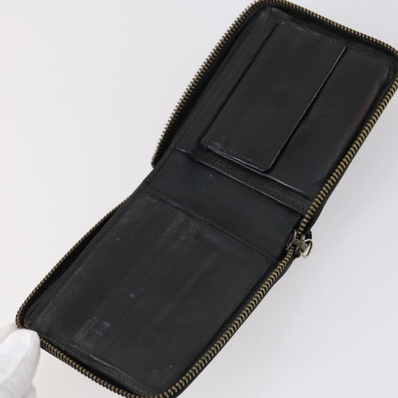 GUCCI GG Canvas Micro GG Guccissima Wallet Leather PVC 10set Black Auth CB109