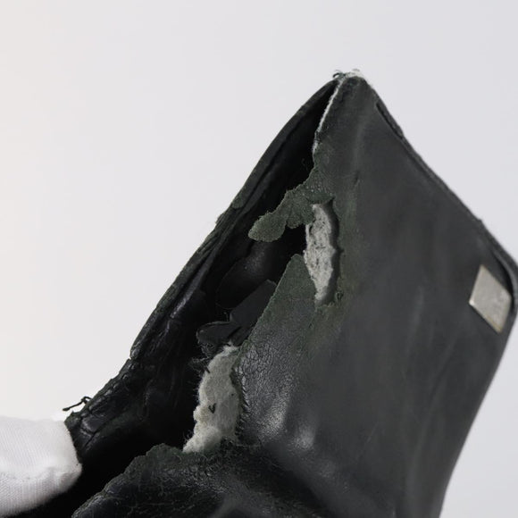 GUCCI GG Canvas Micro GG Guccissima Wallet Leather PVC 10set Black Auth CB109