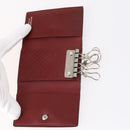 BURBERRY Nova Check Black Label Key Case Leather PVC 10set Beige Auth CB112-15