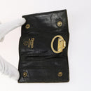 FENDI Zucchino Key Case Leather Canvas PVC 10set Brown Black Auth CB113-12