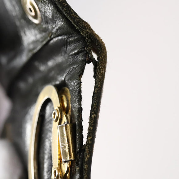 FENDI Zucchino Key Case Leather Canvas PVC 10set Brown Black Auth CB113