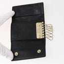 FENDI Zucchino Key Case Leather Canvas PVC 10set Brown Black Auth CB113-14