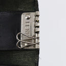 FENDI Zucchino Key Case Leather Canvas PVC 10set Brown Black Auth CB113-5