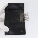 FENDI Zucchino Key Case Leather Canvas PVC 10set Brown Black Auth CB113-6