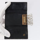 FENDI Zucchino Key Case Leather Canvas PVC 10set Brown Black Auth CB113-9