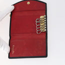 Christian Dior Trotter Canvas Key Case Leather Canvas PVC 10set Beige Auth CB116-12