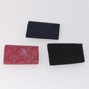 Christian Dior Trotter Canvas Key Case Leather Canvas PVC 10set Beige Auth CB116-14