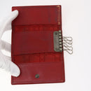 Christian Dior Trotter Canvas Key Case Leather Canvas PVC 10set Beige Auth CB116-5