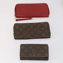 LOUIS VUITTON Monogram Empreinte Wallet 10 Set Red LV Auth CB123-2