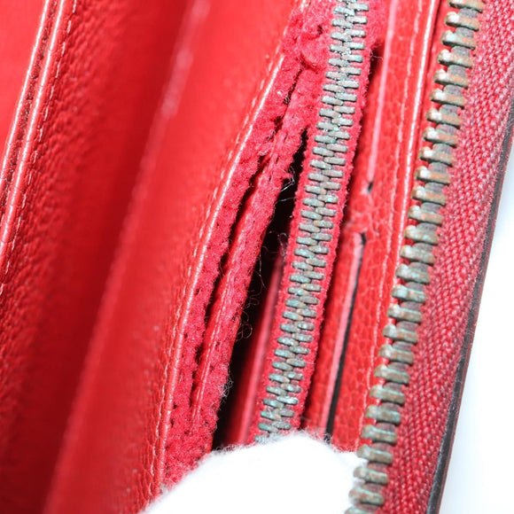 LOUIS VUITTON Monogram Empreinte Wallet 10 Set Red LV Auth CB123