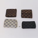 LOUIS VUITTON Damier Ebene Azur Graphite Wallet 10 Set LV Auth CB128-14