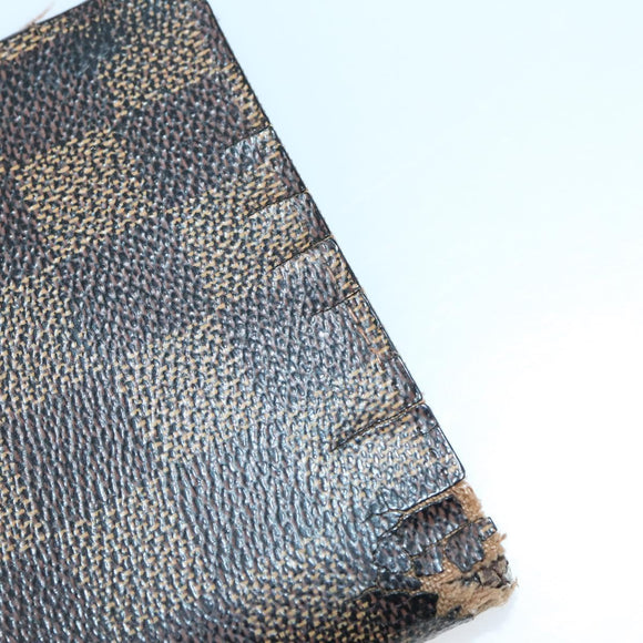 LOUIS VUITTON Damier Ebene Azur Graphite Wallet 10 Set LV Auth CB128