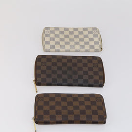 LOUIS VUITTON Damier Ebene Azur Graphite Wallet 10 Set LV Auth CB128 - 0