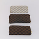 LOUIS VUITTON Damier Ebene Azur Graphite Wallet 10 Set LV Auth CB128-3