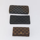 LOUIS VUITTON Damier Ebene Azur Graphite Wallet 10 Set LV Auth CB128-7