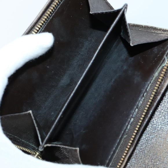 LOUIS VUITTON Damier Ebene Azur Graphite Wallet 10 Set LV Auth CB128