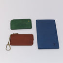 LOUIS VUITTON Monogram Epi Wallet 10 Set Black Red blue LV Auth CB130-10