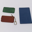 LOUIS VUITTON Monogram Epi Wallet 10 Set Black Red blue LV Auth CB130-11