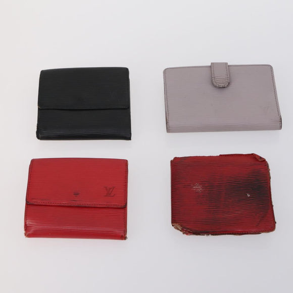 LOUIS VUITTON Monogram Epi Wallet 10 Set Black Red blue LV Auth CB130