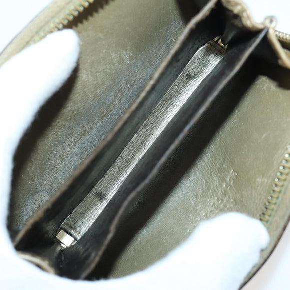 GUCCI GG Canvas Guccissima Wallet Leather 10 Set Beige Black Auth CB131