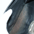 GUCCI GG Canvas Guccissima Wallet Leather 10 Set Beige Black Auth CB131-5