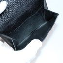 Salvatore Ferragamo Gancini Wallet Leather Canvas 10 Set Black Silver Auth CB133-20