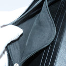 Salvatore Ferragamo Gancini Wallet Leather Canvas 10 Set Black Silver Auth CB133-9