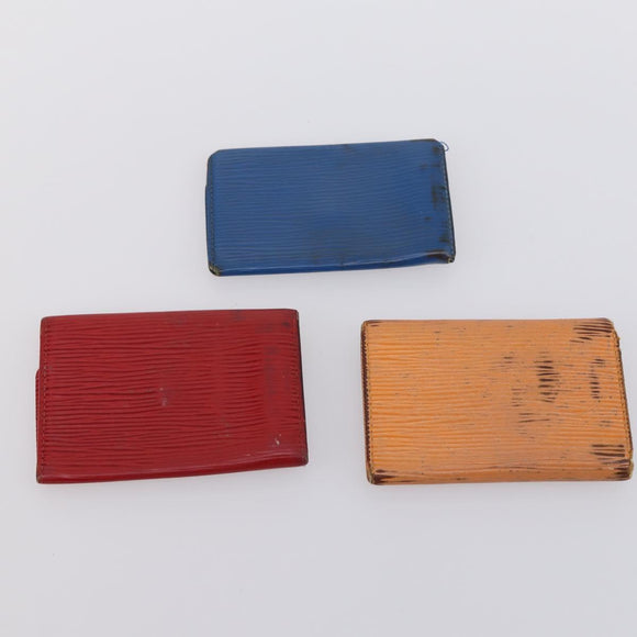 LOUIS VUITTON Monogram epi Key Case 10 Set Red Black LV Auth CB137