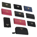 PRADA Key Case Saffiano Nylon 10 Set Pink Black blue Auth CB139-1
