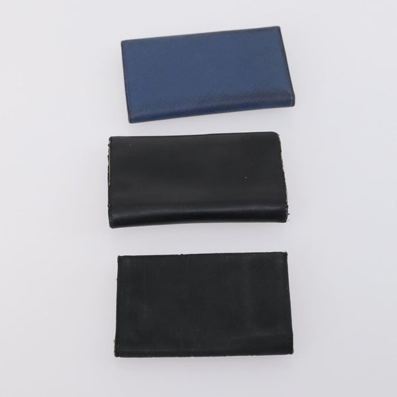 PRADA Key Case Saffiano Nylon 10 Set Pink Black blue Auth CB139