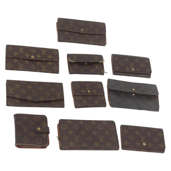 LOUIS VUITTON Monogram Wallet 10 Set LV Auth CB143