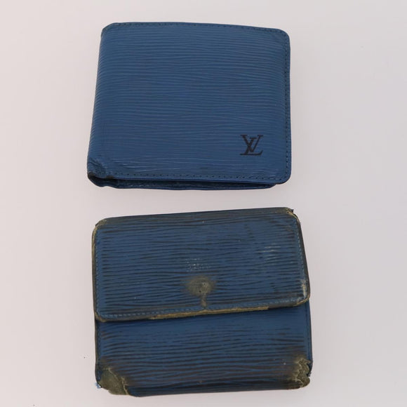 LOUIS VUITTON Epi Wallet 10 Set Black Red blue LV Auth CB154