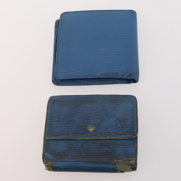 LOUIS VUITTON Epi Wallet 10 Set Black Red blue LV Auth CB154