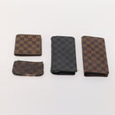 LOUIS VUITTON Damier Ebene Azur Graffit Wallet 10 Set LV Auth CB155-19