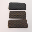 LOUIS VUITTON Damier Ebene Azur Graffit Wallet 10 Set LV Auth CB155-2