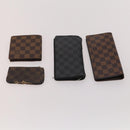 LOUIS VUITTON Damier Ebene Azur Graffit Wallet 10 Set LV Auth CB155-20