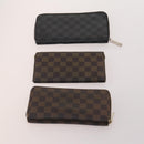 LOUIS VUITTON Damier Ebene Azur Graffit Wallet 10 Set LV Auth CB155-3