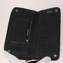 CHANEL Wallet Caviar Skin 10 Set Black Beige purple CC Auth CB156-15