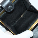 CHANEL Wallet Caviar Skin 10 Set Black Beige purple CC Auth CB156-27