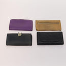 CHANEL Wallet Caviar Skin 10 Set Black Beige purple CC Auth CB156-3